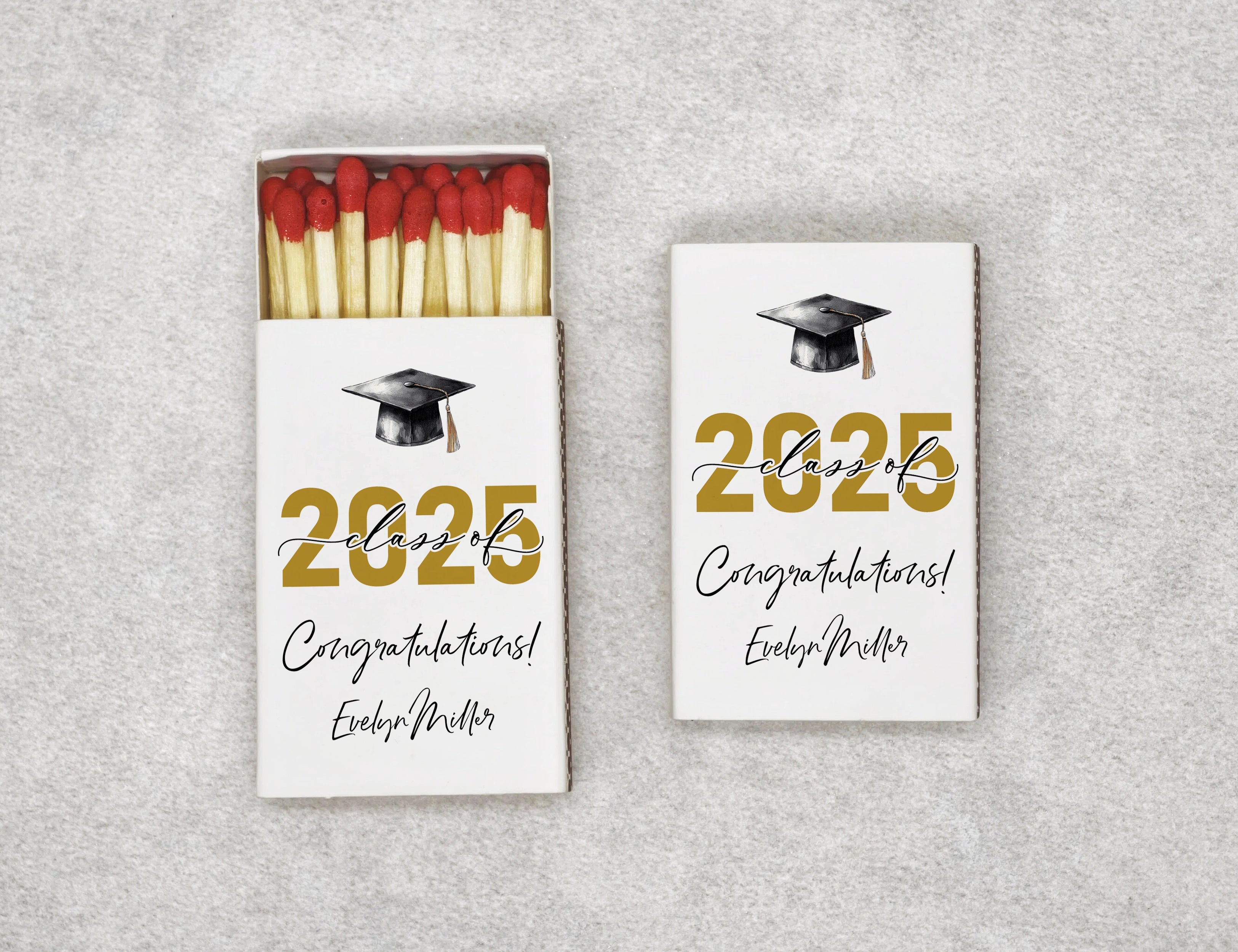 Graduation Matchbox - Front and Back View