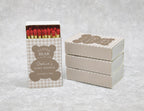 Personalized Baby Shower Matchboxes with Custom Moon Design - Side View Detail Shot