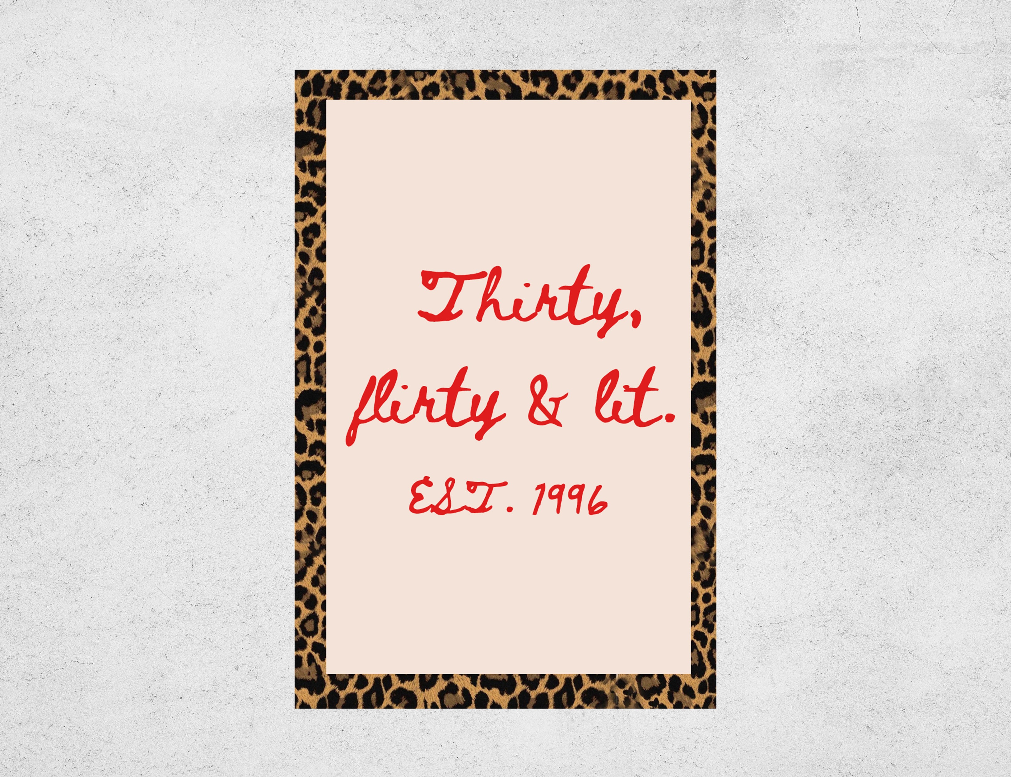 Personalized 30th Birthday Matchboxes - Thirty, Flirty & Lit Custom Name & Year Design
