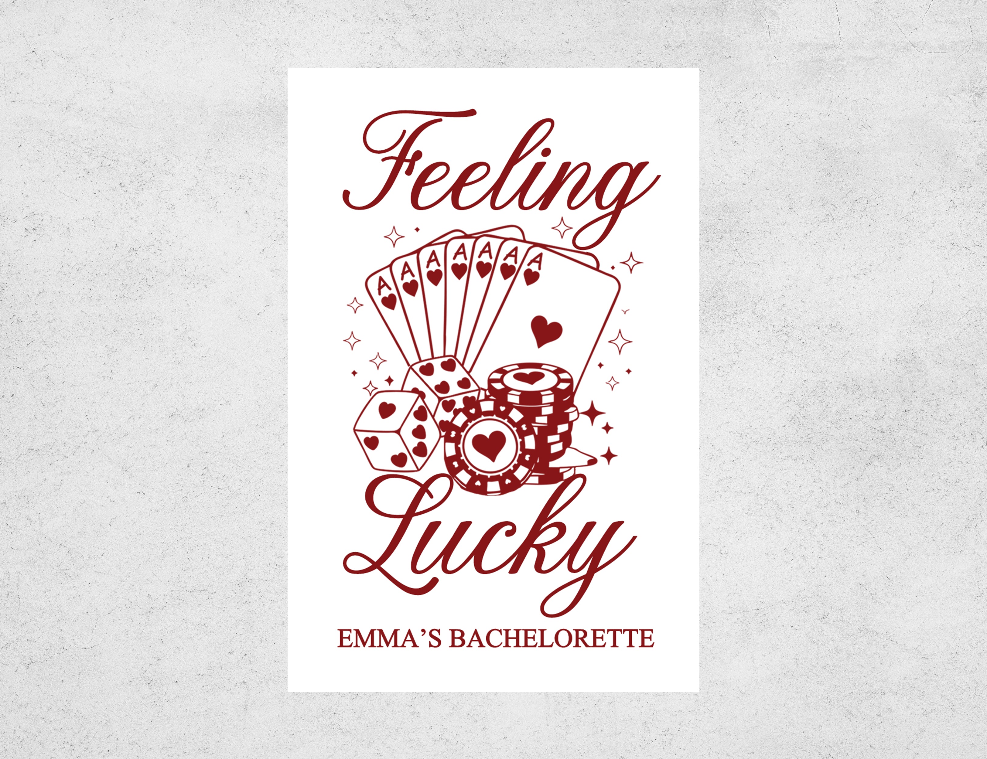 Personalized Bachelorette Matchboxes - Feeling Lucky Custom Name Design