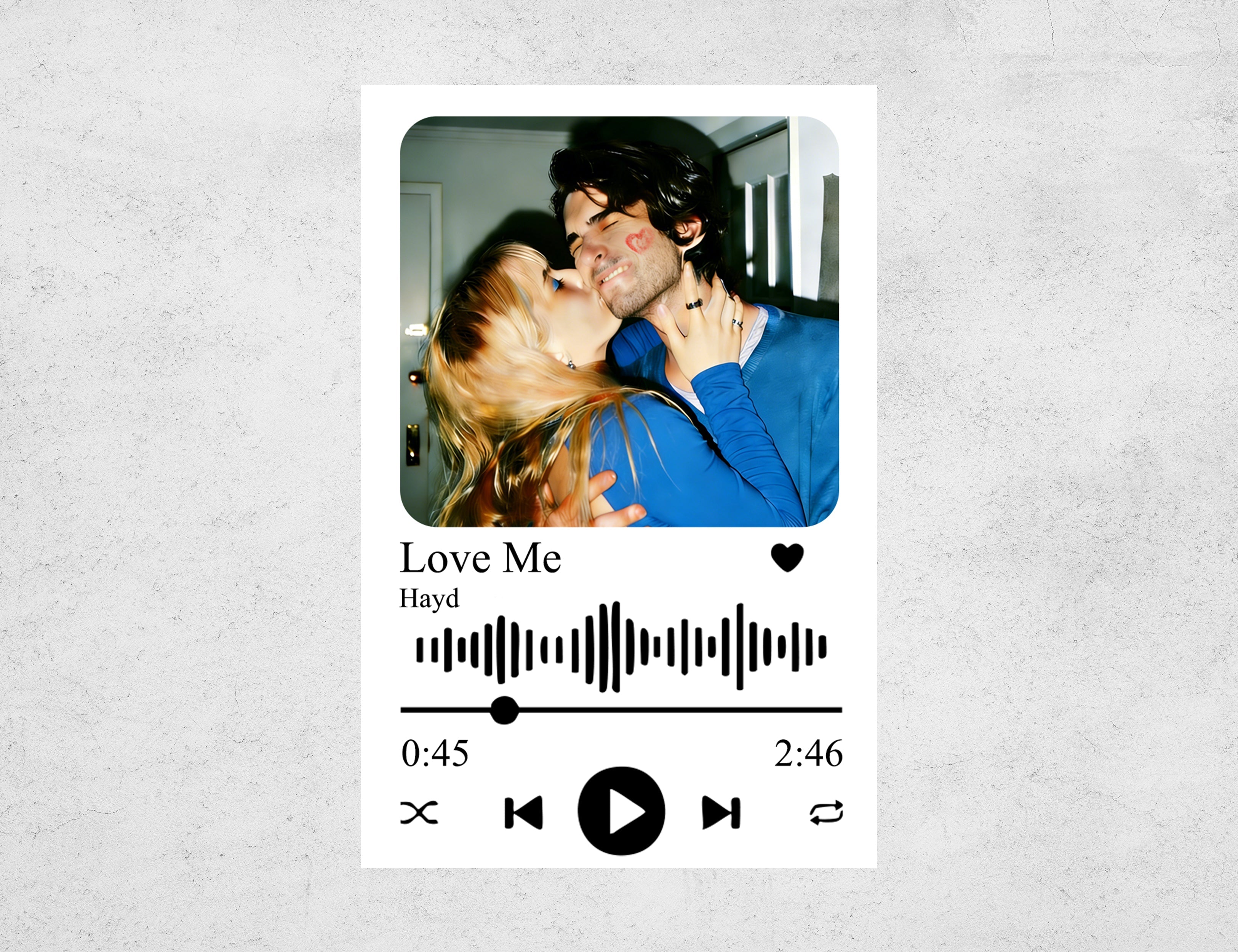 Love Me matchboxes with colored matches and music player design