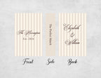 Personalized Wedding Matchboxes with Classic Striped Pattern - Lifestyle Setting Display