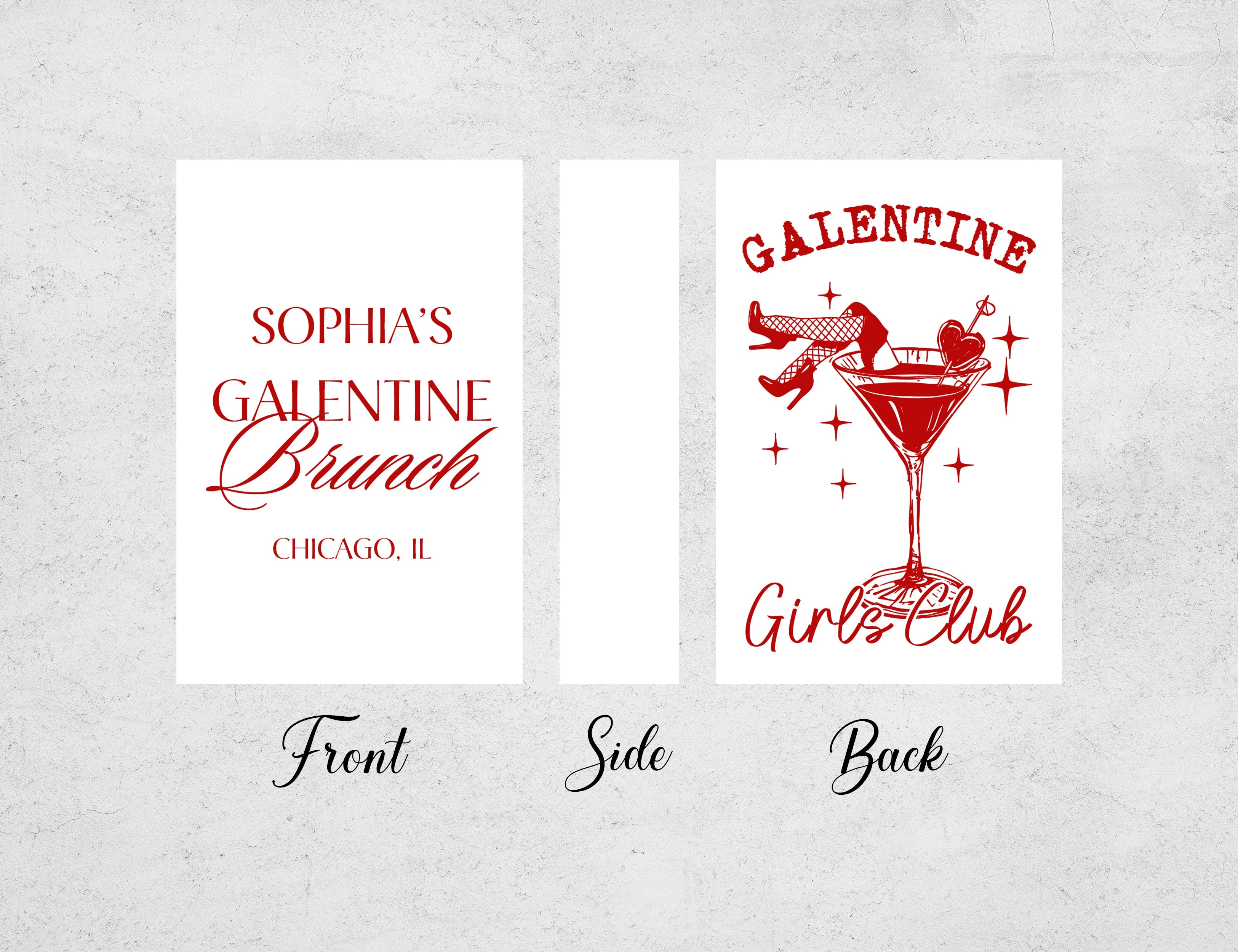 Elegant Girls Club matchbox for Galentines Day celebration
