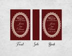 Personalized Burgundy Lace Wedding Matchboxes - Custom Swan "The Perfect Match" Elegant Engagement & Bridal Shower Favors with Names & Date