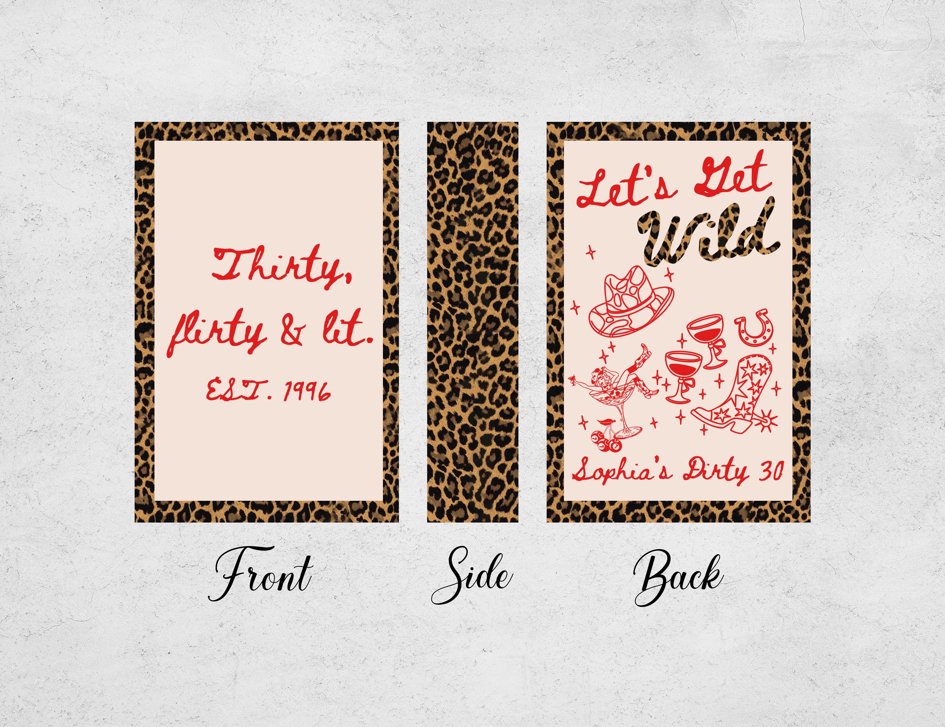 Personalized 30th Birthday Matchboxes - Thirty, Flirty & Lit Custom Name & Year Design