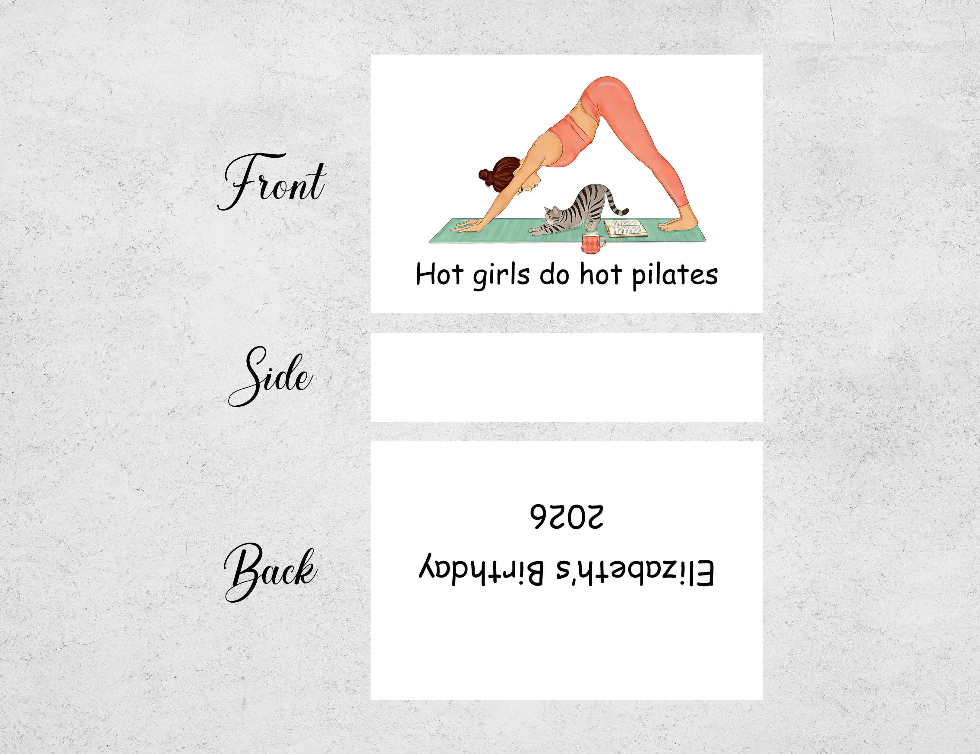 Personalized Birthday Matchboxes - Hot Girls Do Hot Pilates Custom Name & Year Design
