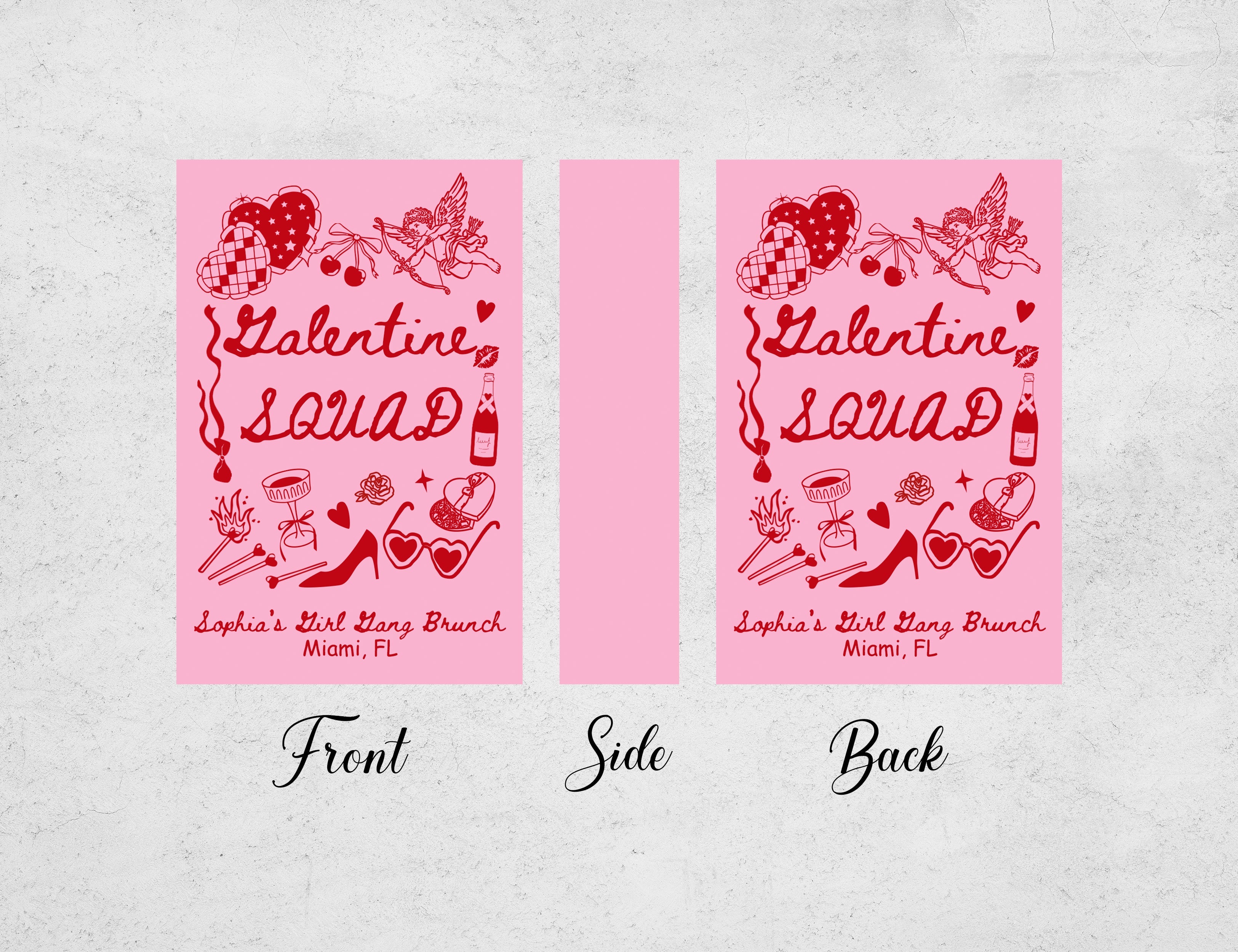 Elegant Valentine Squad matchbox for Valentines Day celebration