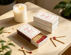 Personalized Wedding Matchboxes with Elegant Script Typography - Product Scale Reference