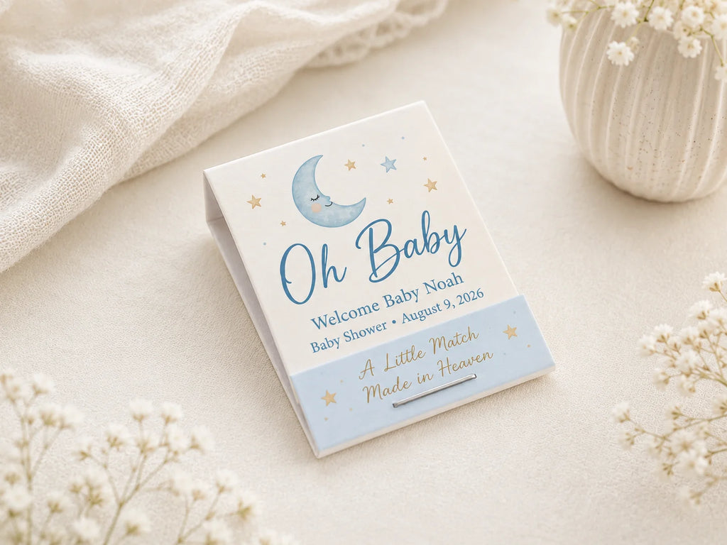 Personalized Wedding Matchbooks - Front view product showcase with custom design