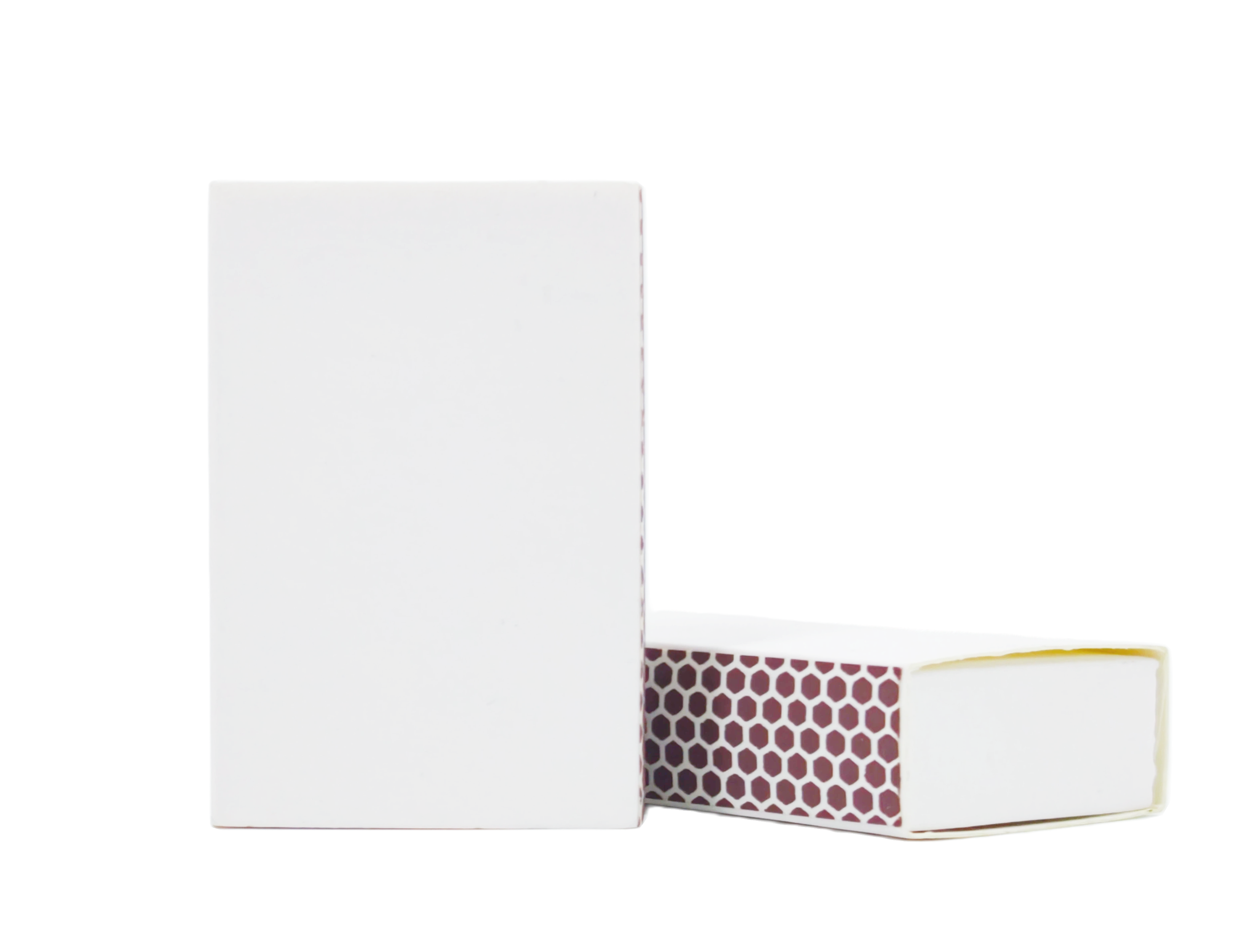 Elegant vertical single-sided matchbox design template