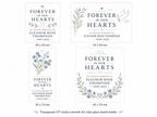 Personalized Memorial Glass Bottle Matches - Forever In Our Hearts - Custom Memorial Favors