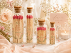 Personalized Wildflower Wedding Glass Bottle Matches - Let Love Glow Favors