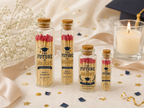 Personalized Graduation Glass Bottle Matches - The Future Is Bright - Custom Graduation Favors