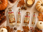 Personalized Friendsgiving Glass Bottle Matches - Gather & Glow - Custom Thanksgiving Favors