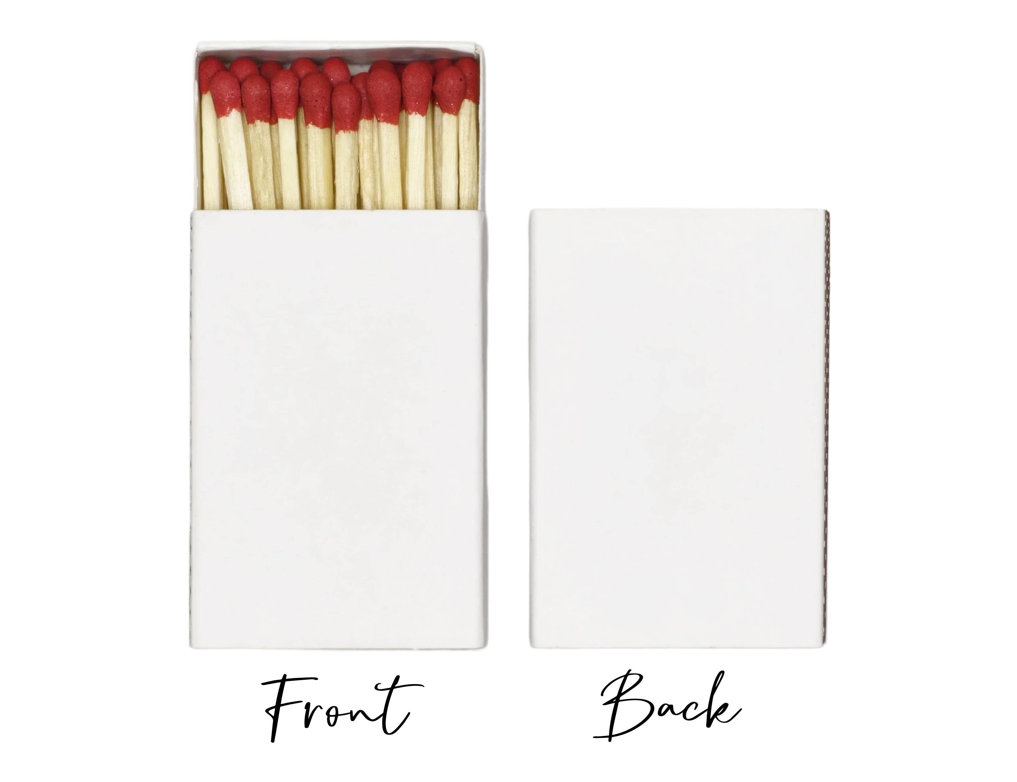 Elegant vertical double-sided matchbox design template