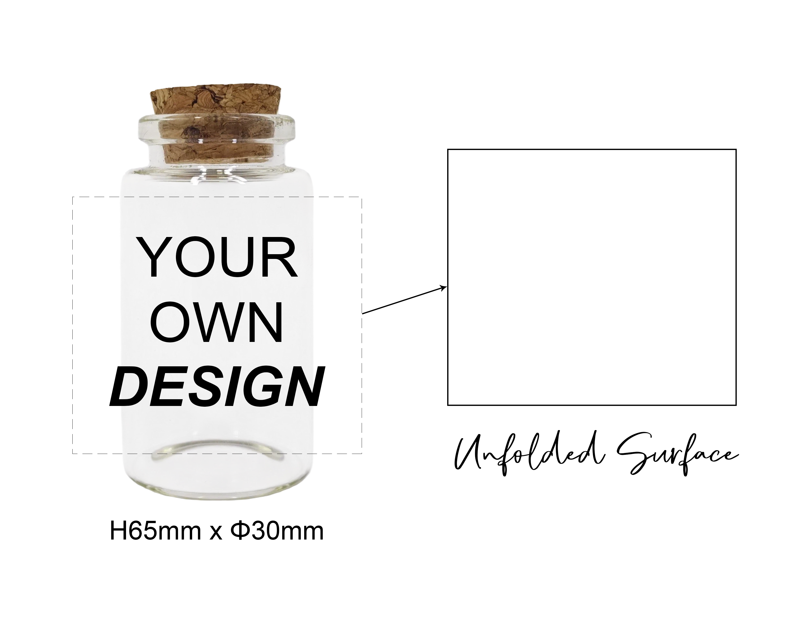 Design Your Own Custom Bottled Matches 30mm × 65mm with Colored Matches